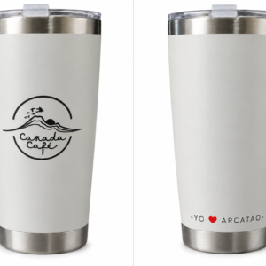 TUMBLER CAÑADA CAFE YO AMO ARCATAO (blanco) 20 OZ